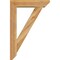Ekena Millwork Traditional Slat Rough Sawn Bracket w/ Offset Brace, Western Red Cedar, 6"W x 24"D x 36"H BKT0604X24X36TRA06RWR - alternate 4